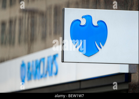 Barclays Bank Sign. London. Großbritannien. UK Stockfoto