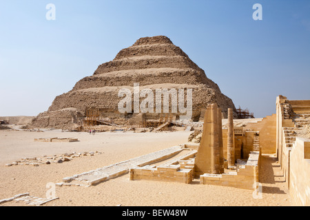 Sakkara Stufenpyramide des Pharao Djoser, Sakkara, Ägypten Stockfoto