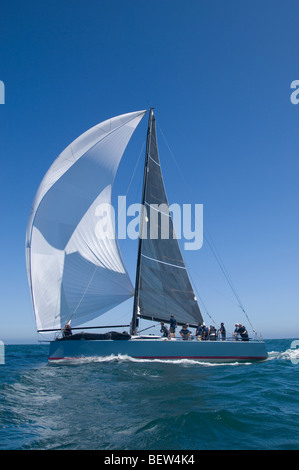 Yacht konkurriert in Team-Segel-Event, California Stockfoto