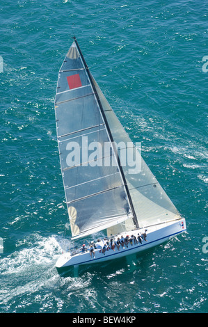 Yacht konkurriert in Team-Segel-Event, California Stockfoto