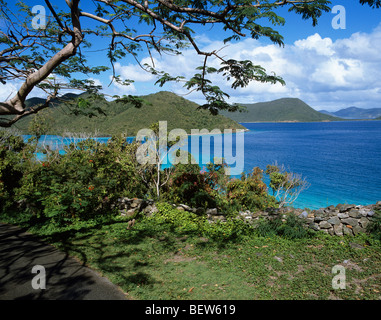 Malerische Aussicht von Leinster Bay auf der Insel St. John Stockfoto