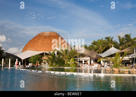 Schwimmbad der Malediven Insel Kandooma, Süd Male Atoll, Malediven Stockfoto