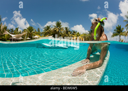 Urlaub auf den Malediven, Süd Male Atoll, Malediven Stockfoto