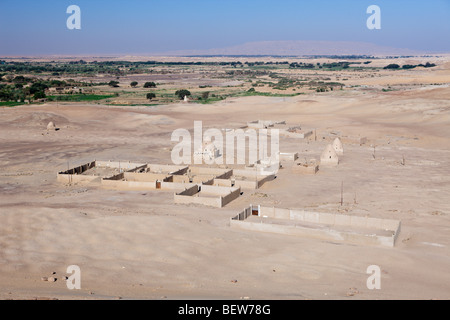 Blick auf die Oase Dakhla, libysche Wüste, Ägypten Stockfoto