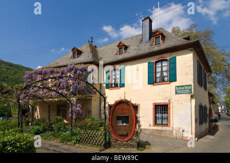 Rustikalen Weingut in Neumagen, Rheinland-Pfalz, Deutschland Stockfoto