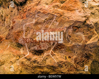 Gemälde in der Nähe von Mount Borradaile, Australien Stockfoto