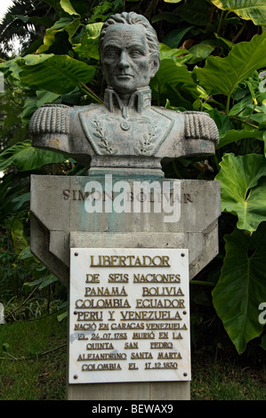 Statue von Simon Bolivar im Parque Municipal Funchal Madeira Portugal EU Europa Stockfoto