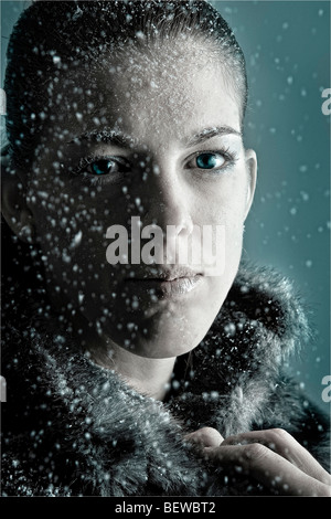 dunkelhaarige Frau, portrait Stockfoto