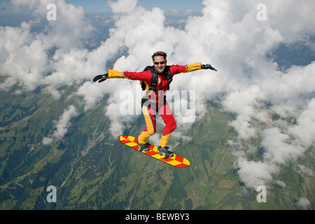 Skysurfers, volle erschossen Stockfoto