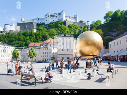 Blick auf die Festung Hohensalzburg, Österreich Stockfoto