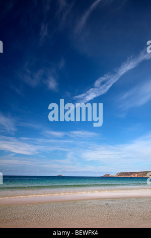 Ebbe, Sennen Cove, Nordcornwall Stockfoto