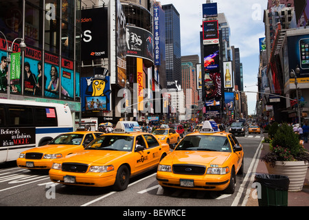 Verkehr am Times Square, New York Stockfoto