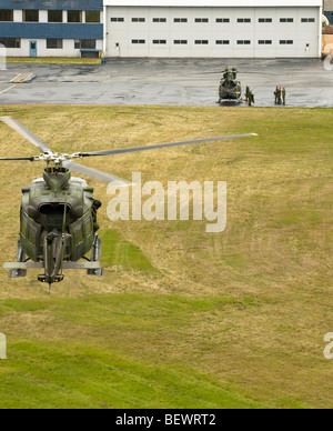 militärischen Hubschrauberlandeplätze Stockfoto