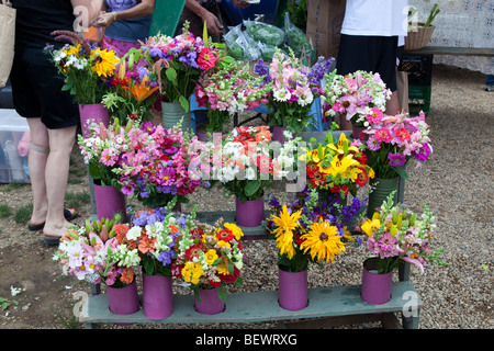 Blumen-Bouquets zu verkaufen Stockfoto