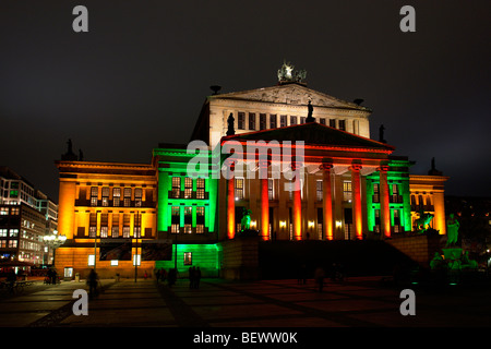 Konzerthaus, Gendarmenmarkt, Berlin, Deutschland beim Festival der Lichter 2009. Stockfoto