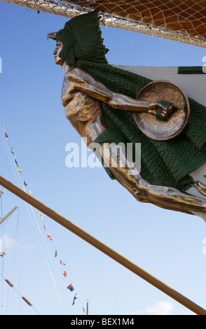 Aushängeschild des Segelschiffes Cuauhtémoc Stockfoto