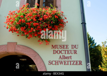 Außenansicht des Museums von Albert Schweitzer in seinem Geburtsort Kaysersberg Elsass Frankreich Stockfoto