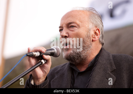 George Galloway zu Anti-Kriegs-Protest Stockfoto