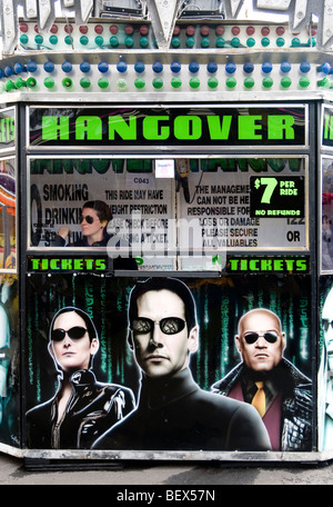 SideShow Telefonzentrale in seiner Kabine auf der Royal Melbourne Show Stockfoto