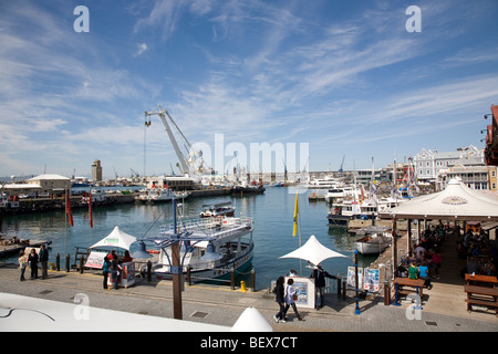 Fishermans Wharf und Sightseeing-Boote am Ufer Docks Stockfoto