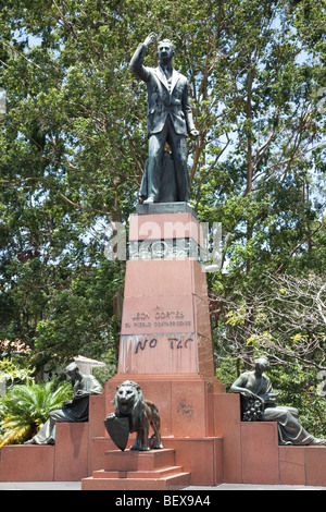 Leon Cortes Denkmal, Parque la Sabana, San Jose, Costa Rica. Stockfoto