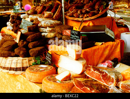 Sarlat Markt, Dordogne, Südwest-Frankreich, Europa Stockfoto