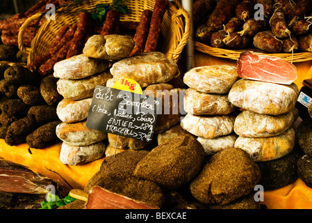 Sarlat Markt, Dordogne, Südwest-Frankreich, Europa Stockfoto