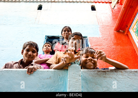 Leben in Varanasi, Uttar Pradesh, Indien. Stockfoto