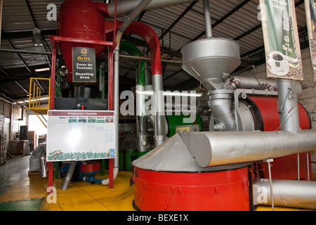 Café Britt Kaffeefarm, Verarbeitung Fabrik und Rösterei, in der Nähe von Barva de Heredia, San Jose, Costa Rica. Stockfoto