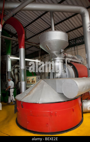 Café Britt Kaffeefarm, Verarbeitung Fabrik und Rösterei, in der Nähe von Barva de Heredia, San Jose, Costa Rica. Stockfoto