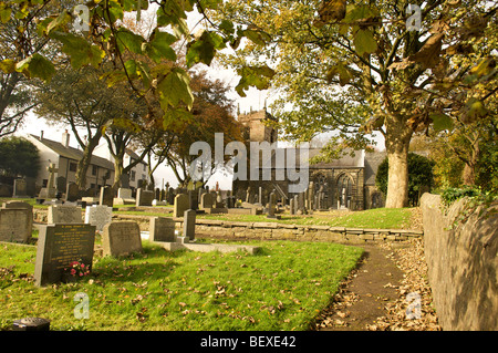 Gestromte Dorf Lancashire England Stockfoto