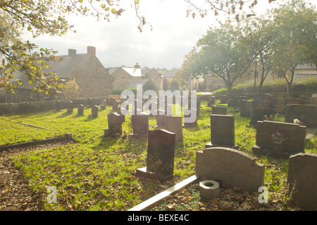 Gestromte Dorf Lancashire England Stockfoto