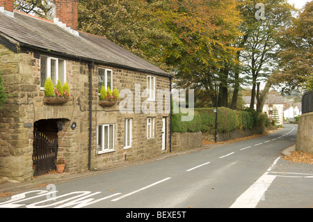 Gestromte Dorf Lancashire England Stockfoto