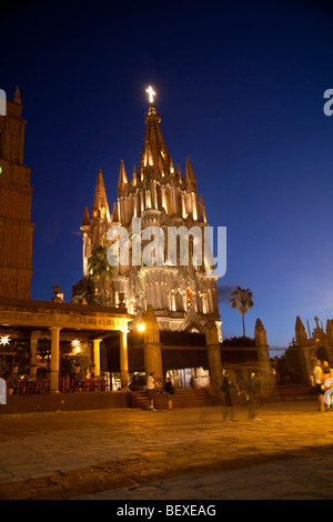 La Parroquia, Kirche St. Michael der Erzengel, San Miguel de Allende, Guanajuato, Mexiko Stockfoto