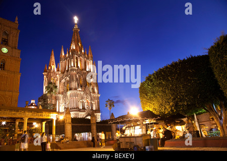 La Parroquia, Kirche St. Michael der Erzengel, San Miguel de Allende, Guanajuato, Mexiko Stockfoto