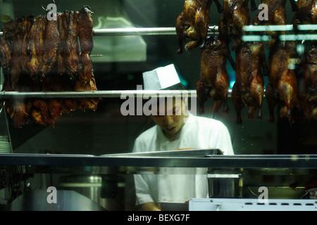 Chinesisch Kochen und gebratene Ente fotografiert in London UK Stockfoto