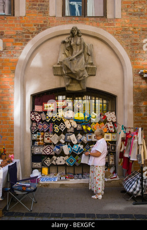 Souvenir-shopping entlang Pilies Gatve Straße in der Altstadt Vilnius Litauen Europa Stockfoto