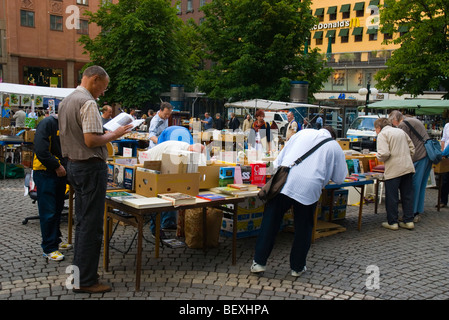 SonntagsFlohmarkt am Platz in Mitteleuropa Stockholm Schweden
