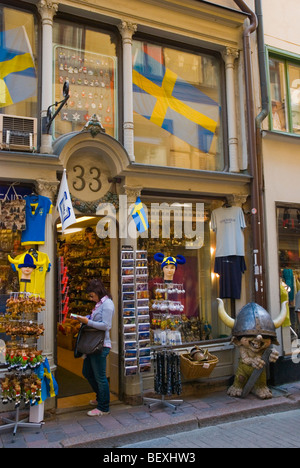 Souvenir-Shop Gamla Stan Altstadt Stockholm Schweden Europa Stockfoto