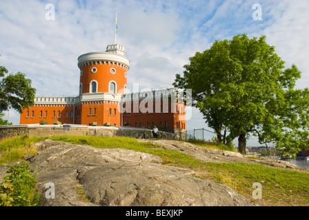 Kastellet renovierte Burg auf der Insel Kastellholmen in Stockholm-Schweden-Europa Stockfoto