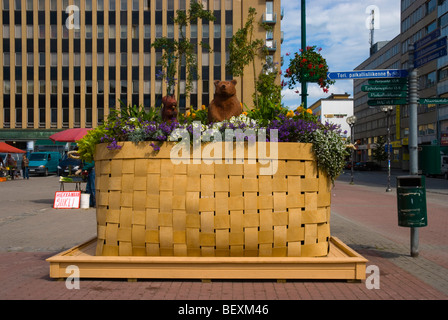 Porin Kauppatori Marktplatz in Pori-Finnland-Europa Stockfoto