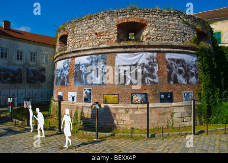 Ausstellung über die Öffnung der Grenzen 1989 in Mitteleuropa in Sopron Ungarn Europa Stockfoto