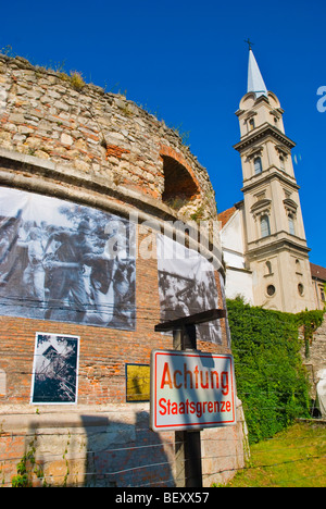 Ausstellung über die Öffnung der Grenzen 1989 in Mitteleuropa in Sopron Ungarn Europa Stockfoto