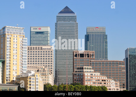 Canary Wharf Gegend der London Docklands Stockfoto