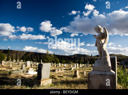 "Cherub" Grabstein auf dem "Evergreen Friedhof" in "Bisbee, Arizona." Stockfoto