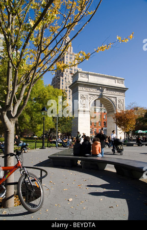 Washington Square Park, Greenwich Village, New York City Stockfoto