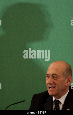 EHUD OLMERT Stockfoto