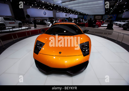 Lamborghini, gesehen bei Automobil-Ausstellung der Volkswagen AG in Hamburg, Deutschland. Stockfoto