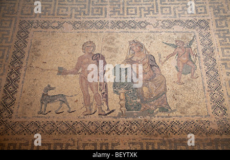 Mosaik im Haus des Dionysius in Kato Paphos in Zypern Stockfoto