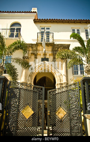 Tore zu den Die Die Villa Casa Casuarina (Versace Villa), Ocean Drive, Miami Beach, Florida, USA Stockfoto